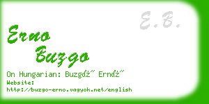 erno buzgo business card
